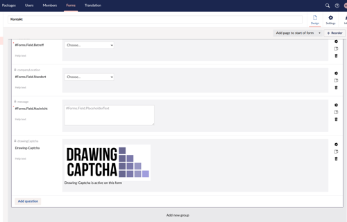 Dashboard field